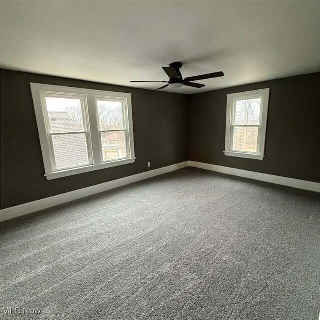 163 The Brooklands, Akron, OH 44305 - carpeted spare room featuring ceiling fan and baseboards
