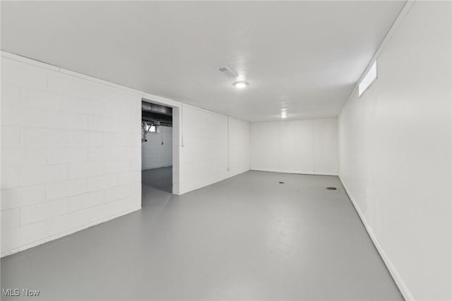 6372 Tanglewood Ln, Seven Hills, OH 44131 - finished below grade area featuring concrete block wall