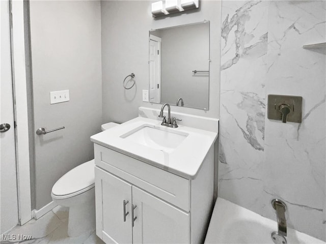 8414 York Rd, North Royalton, OH 44133 - full bathroom featuring a tub to relax in, toilet, walk in shower, and vanity