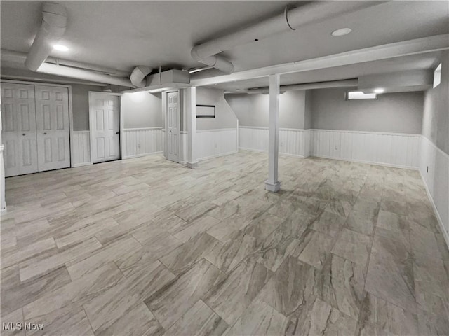 8414 York Rd, North Royalton, OH 44133 - finished below grade area featuring a wainscoted wall