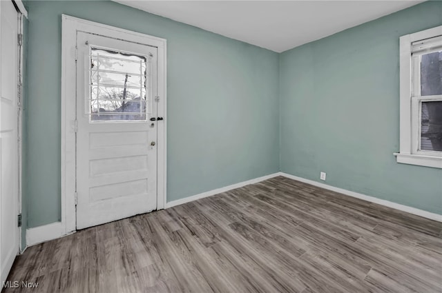 11504 E Blvd, Cleveland, OH 44105 - foyer entrance featuring baseboards, wood finished floors, and plenty of natural light