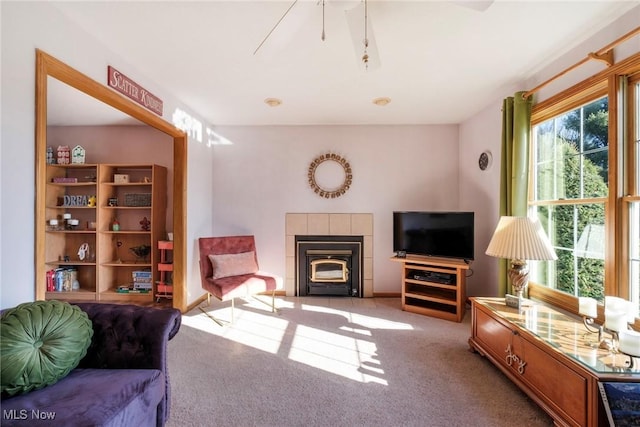 view of carpeted living room