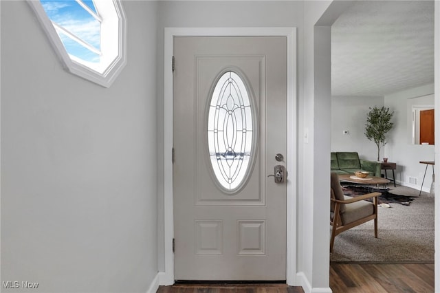 507 Beacon Rd, Newark, OH 43055 - entrance foyer with wood finished floors, plenty of natural light, and baseboards