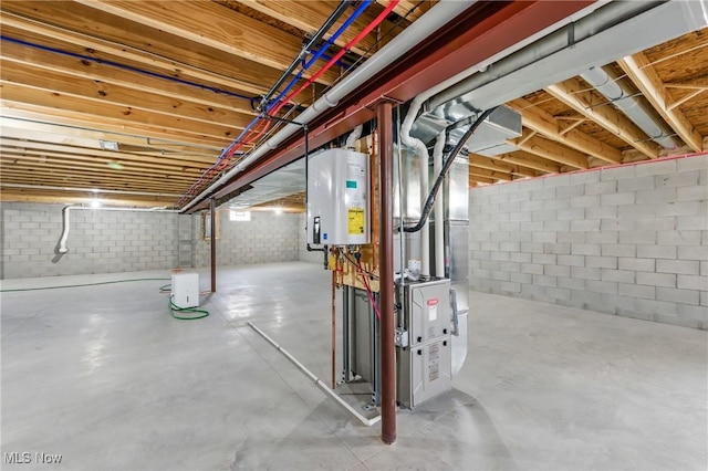 260 Michaels Ct, Cortland, OH 44410 - unfinished basement with tankless water heater