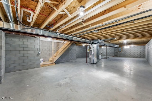 260 Michaels Ct, Cortland, OH 44410 - basement featuring stairway and heating unit