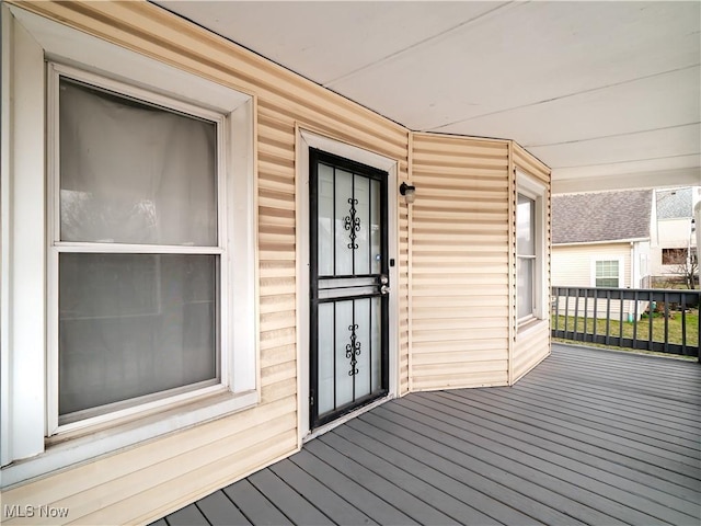 view of wooden deck