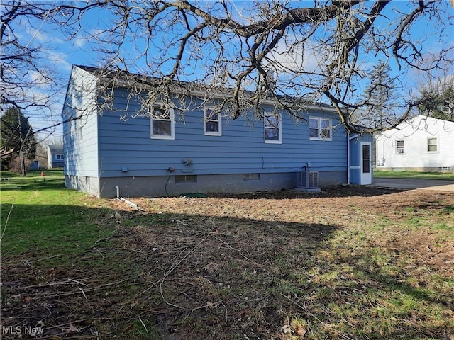 3973 Grafton Rd, Brunswick, OH 44212 - exterior space with a yard and central air condition unit