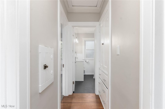 3459 Helen Rd, Shaker Heights, OH 44122 - hall featuring dark wood-type flooring
