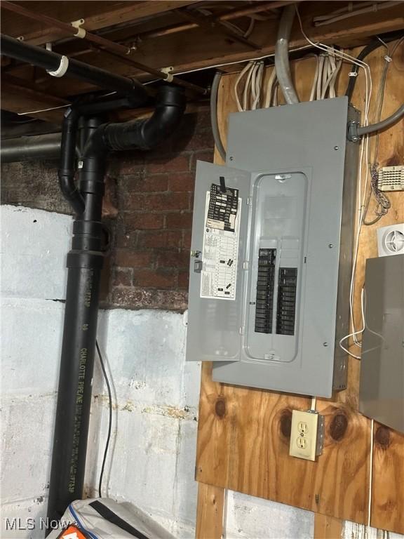 utility room featuring electric panel