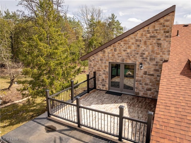 3871 Foskett Rd, Medina, OH 44256 - view of patio featuring french doors