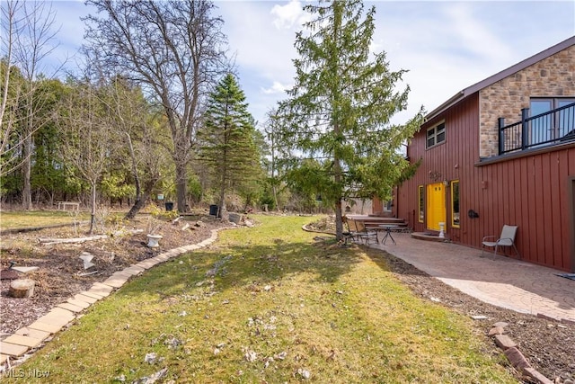 3871 Foskett Rd, Medina, OH 44256 - view of yard with a balcony and a patio