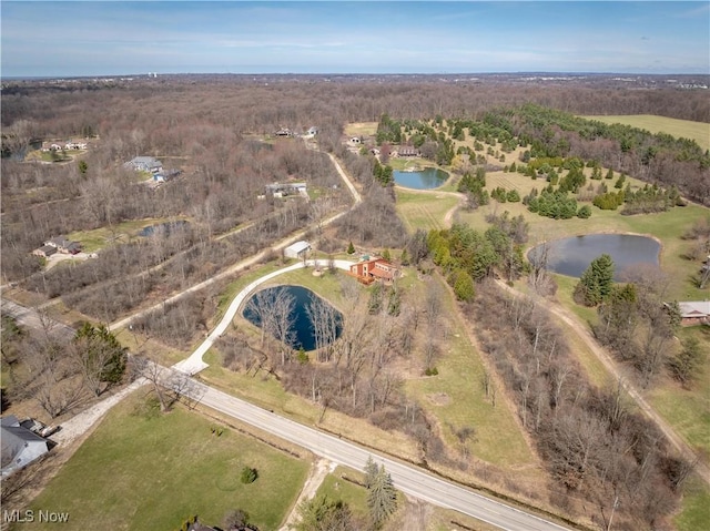 3871 Foskett Rd, Medina, OH 44256 - drone / aerial view featuring a water view and a rural view