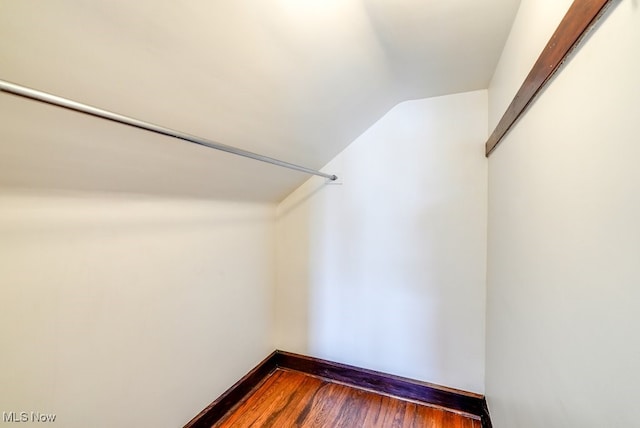 3596 W 155th St, Cleveland, OH 44111 - spacious closet featuring wood finished floors and lofted ceiling