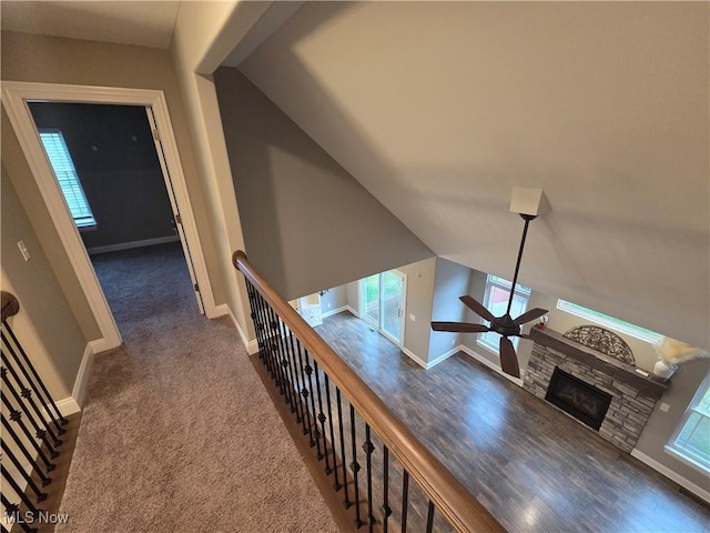 226 Hidden Glen Trl, Chardon, OH 44024 - hallway featuring an upstairs landing and carpet