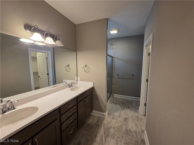 226 Hidden Glen Trl, Chardon, OH 44024 - full bathroom featuring a stall shower and double vanity