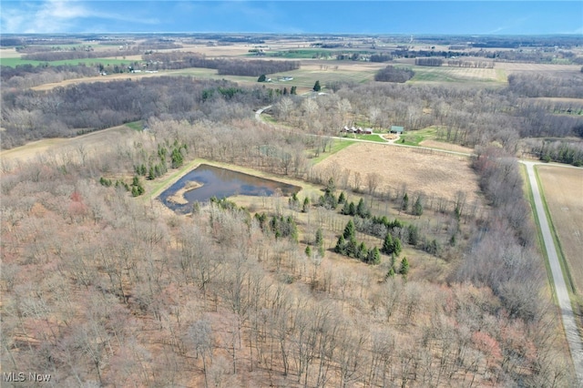 bird's eye view with a rural view