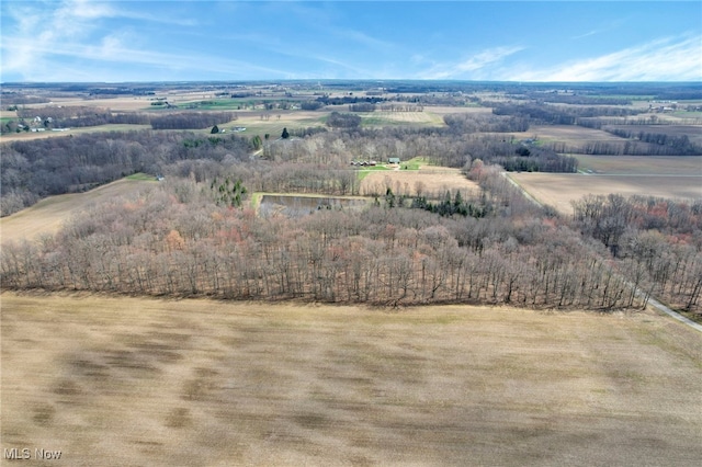 bird's eye view featuring a rural view