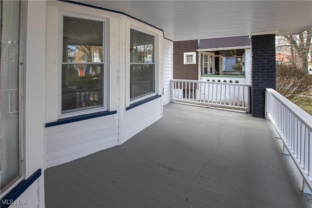 view of patio / terrace with a porch