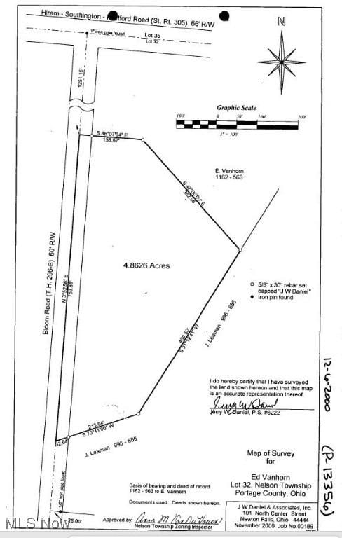 11466 Bloom Rd, Garrettsville, OH 44231 - survey map / technical document