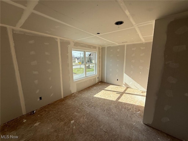 view of spare room