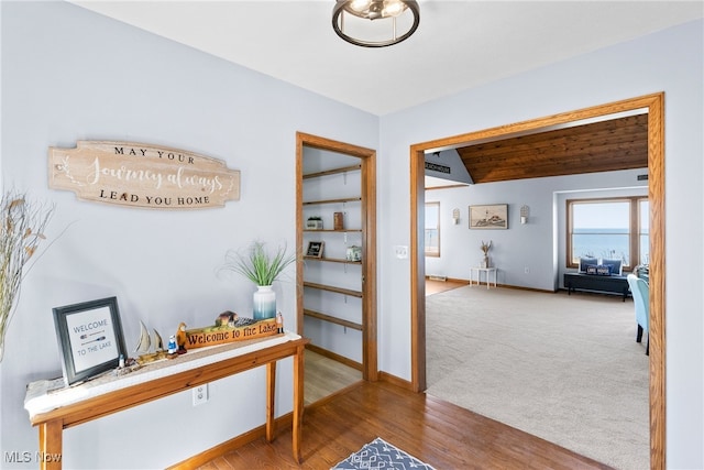 1122 Lake Rd, Conneaut, OH 44030 - carpeted office space with baseboards and wood finished floors