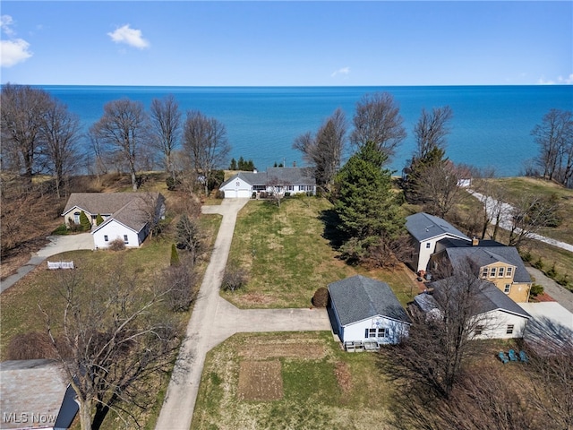 1122 Lake Rd, Conneaut, OH 44030 - drone / aerial view featuring a water view
