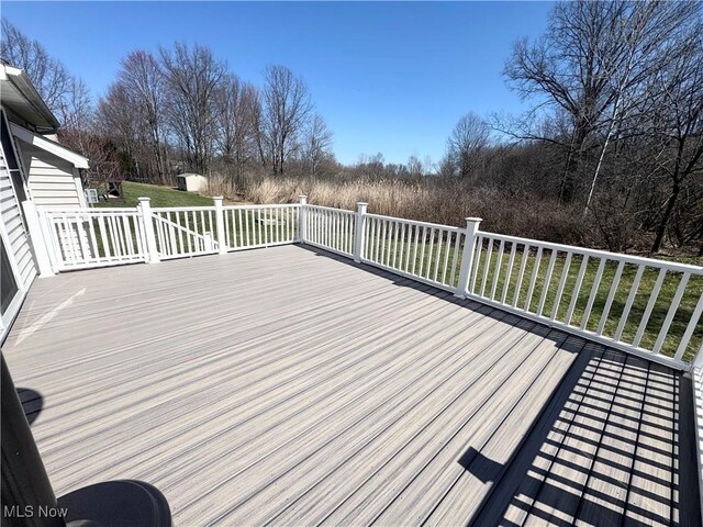 33 Mallards Xing, Canfield, OH 44406 - wooden deck with a yard