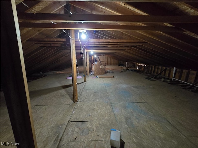 view of attic