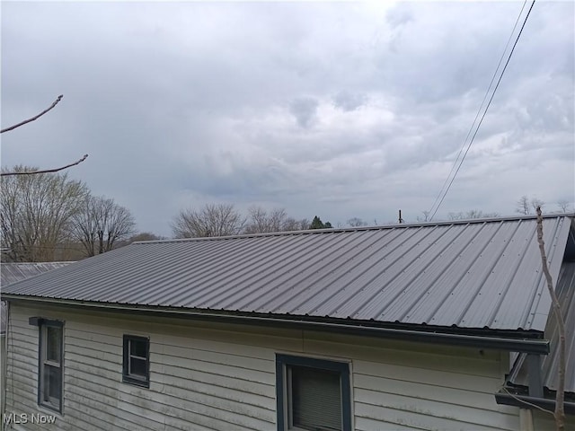 details featuring metal roof