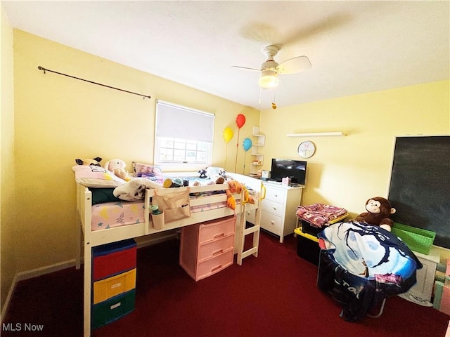 380 Sunshine Park Rd, Steubenville, OH 43952 - bedroom featuring a ceiling fan and carpet floors