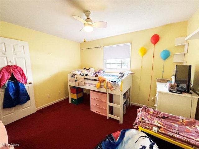 380 Sunshine Park Rd, Steubenville, OH 43952 - carpeted bedroom with a ceiling fan and baseboards