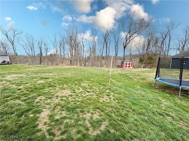380 Sunshine Park Rd, Steubenville, OH 43952 - view of yard featuring an outbuilding, a trampoline, and a shed