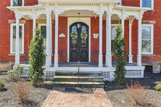 500 S Main St, Poland, OH 44514 - property entrance featuring brick siding and a porch