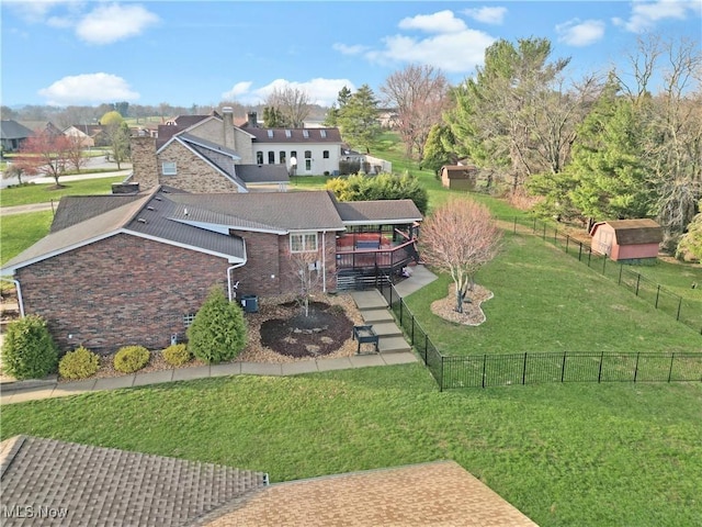 birds eye view of property