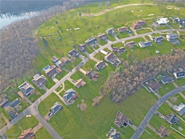 drone / aerial view featuring a residential view