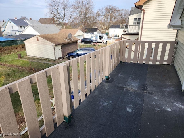 balcony with a residential view