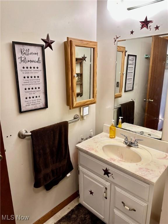 bathroom featuring vanity