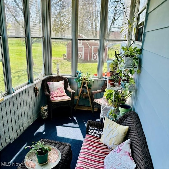 view of sunroom