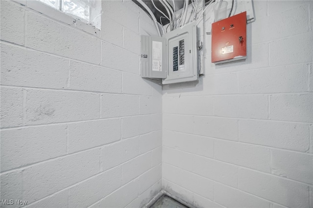 interior details with electric panel