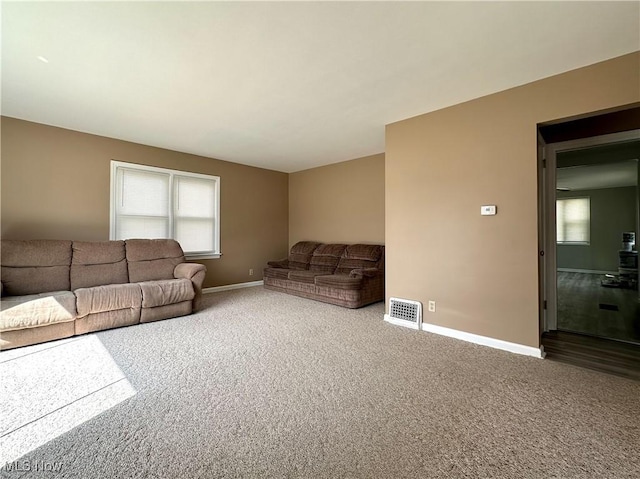 1563 Maplewood St NE, Warren, OH 44483 - carpeted living area with baseboards and visible vents