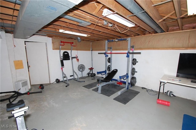 view of workout area