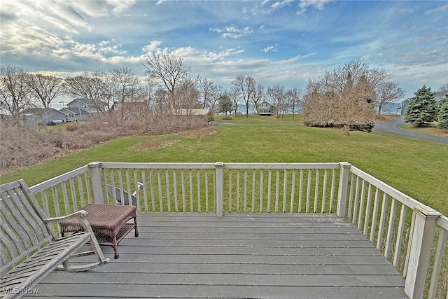103 Southaven Ln, Kelleys Island, OH 43438 - wooden deck with a lawn