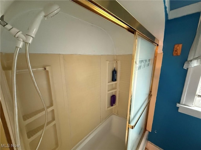 bathroom with walk in shower