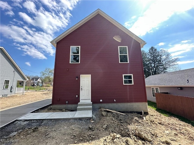 730 Mineral Springs Ave, Youngstown, OH 44511 - rear view of property with entry steps