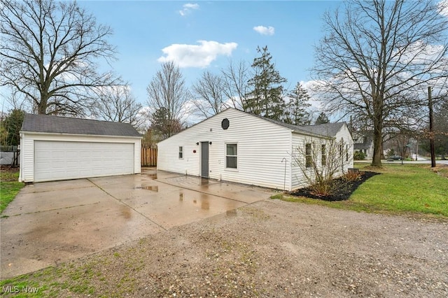 3665 Marcella Ave, Stow, OH 44224 - exterior space featuring an outbuilding, a garage, and a yard
