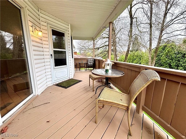 view of wooden deck