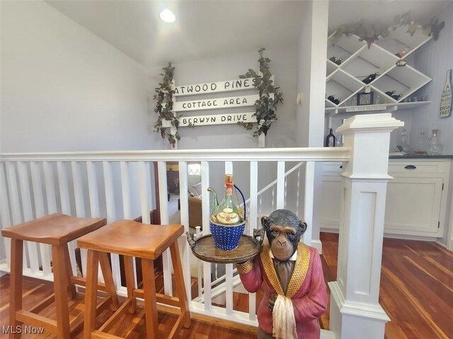 1208 Berwyn Dr SW, Sherrodsville, OH 44675 - interior space with wood finished floors and bar
