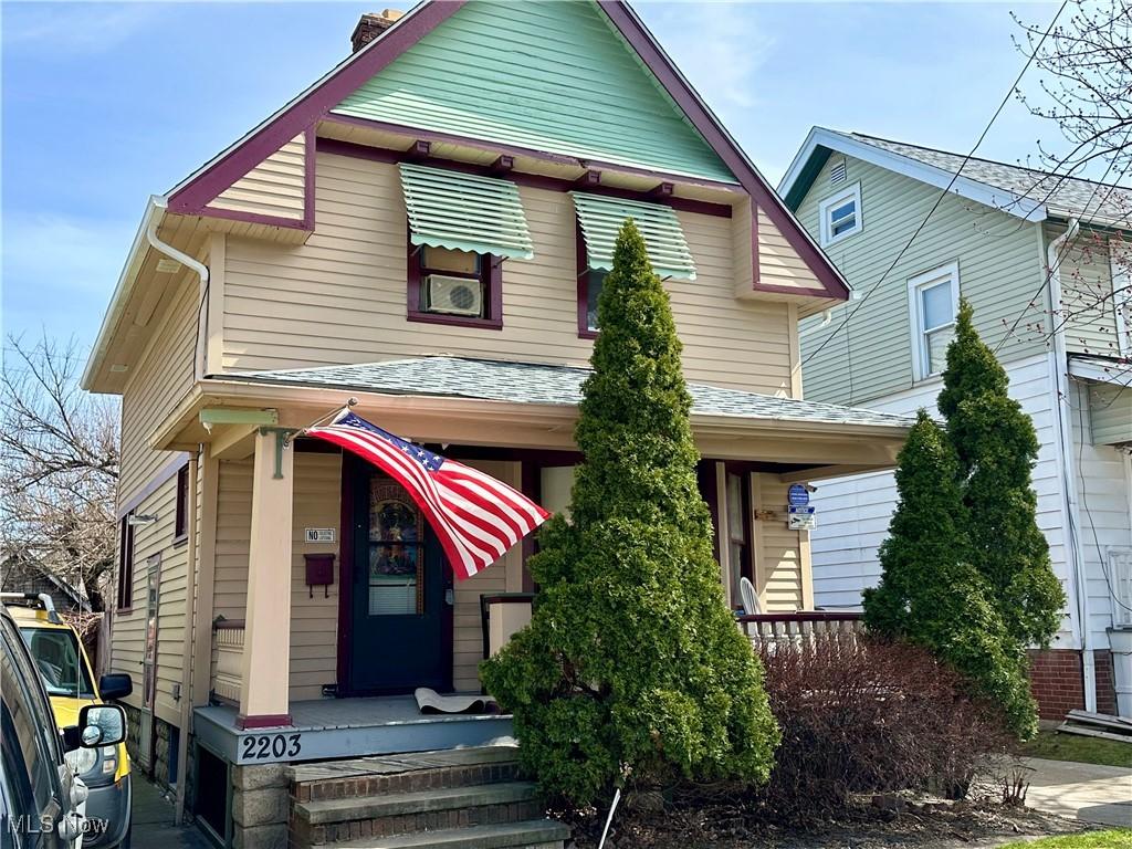 2203 W 105th St, Cleveland, OH 44102 - view of front of property with covered porch