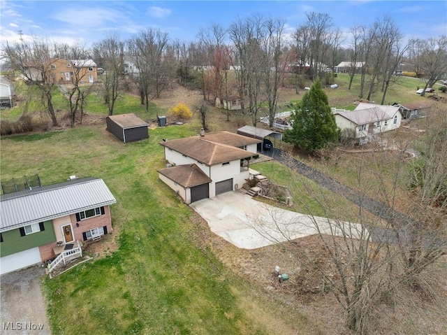 bird's eye view with a residential view