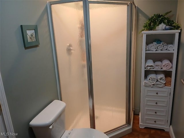 25977 E Hornsby Rd, Coolville, OH 45723 - full bath featuring a shower stall and toilet